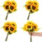 36 Pcs / 4 Bunches Artificial Sunflower Bouquets – Spring Tabletop Decor Faux Silk Sunflowers with Stems for Wedding, Home, Baby Shower, Birthday, DIY Garden & Party Centerpieces